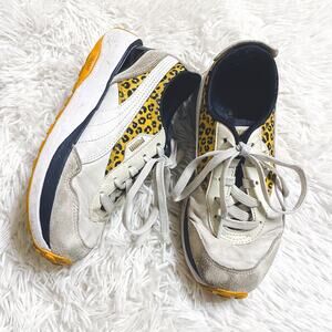 PUMA • Well Worn Kids Sneakers Leopard Cheetah Print Tennis Shoes